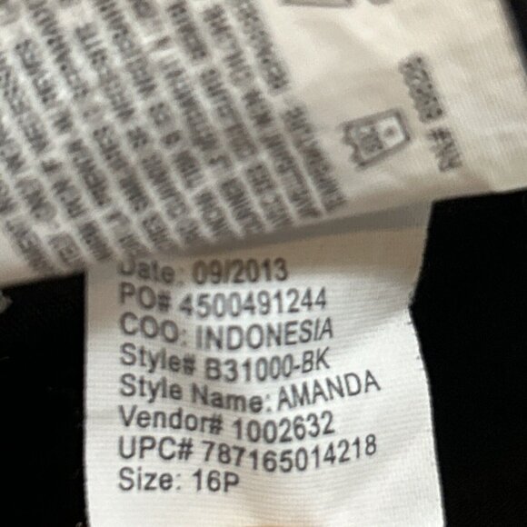 Gloria Vanderbilt Amanda Bootcut Jeans‎ Women's Size 16 Petite Black Denim - Picture 8 of 16